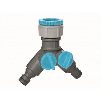 Flopro Dual Tap Connector Multi Colour (One Size) from B&Q