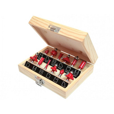 Faithfull 1/4In Tct Router Bit Set12 Piece Multi Colour (One Size) from B&Q