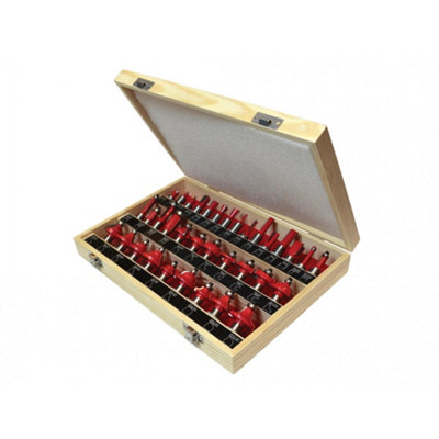 B&Q -  1/2In Tct Router Bit Set35 Piece Multi Colour (One Size)
