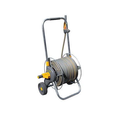 Hozelock 2436 60M Metal Pro Hose Cart & 30M Of 12.5mm Hose Multi Colour (One Size) from B&Q