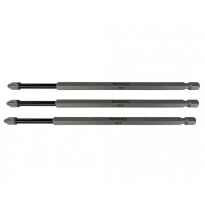 B&Q Faithfull Impact Screwdriver Bits, Pozidriv Multi Colour (Pz2)