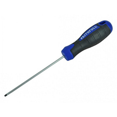 Faithfull Soft Grip ScrewdriverFlared Slotted Multi Colour (100mm X 5.5mm) from B&Q