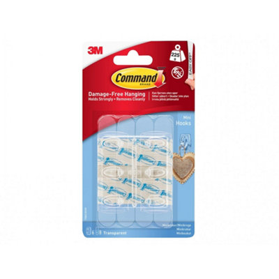 Command Unisex Multicolor Clear Mini Hooks - Image 3