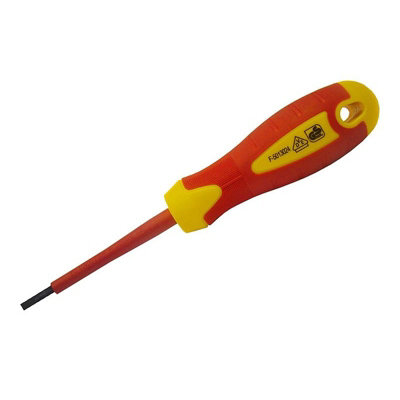 B&Q -  Slotted Soft Grip Vde Screwdrivers Multi Colour (5.5 X 125mm)