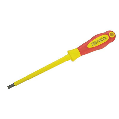B&Q -  Slotted Soft Grip Vde Screwdrivers Multi Colour (6.5 X 150mm)