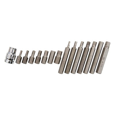 B&Q Bluespot Tools Hex Bit Set, Piece Multi Colour (One ) Size 15