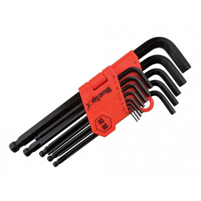 Bluespot Tools Long Arm Ball End Hexagon Key Set13 Piece Multi Colour (One Size) from B&Q