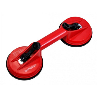 Faithfull Double Pad Suction Lifter 120mm Pads Multi Colour (One Size) from B&Q