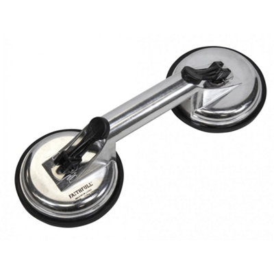 Faithfull Double Pad Aluminium Pro Suction Lifter Multi Colour (One Size) from B&Q