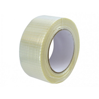 Faithfull Reinforced Crossweave Tape 50mm X 50M Multi Colour (One Size) from B&Q