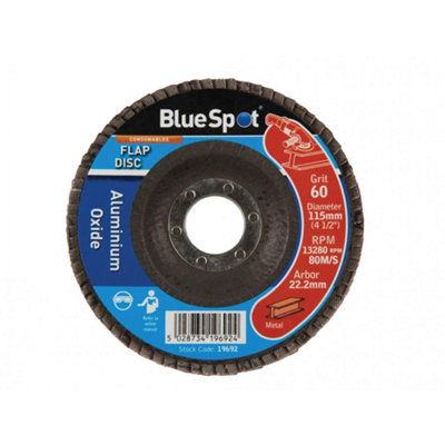 Bluespot Tools Sanding Flap Disc Multi Colour (60 Grit) from B&Q
