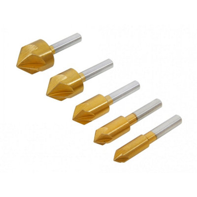 Bluespot Tools Unisex Multicolor Hss Titanium Countersink Bit Set, 5 Piece - Image 4