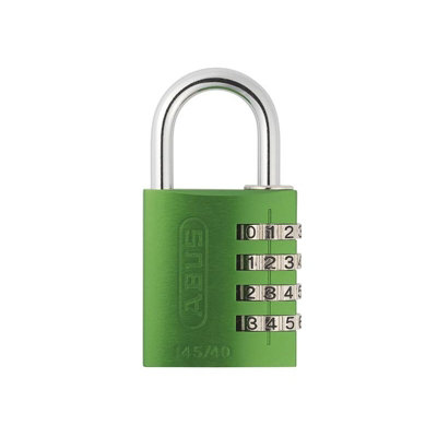 Abus Mechanical 145 Series Aluminium Combination Padlock Green (40 mm)