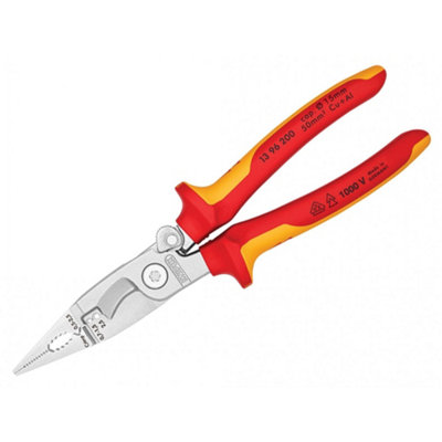 Knipex Vde Multifunctional Installation Pliers Multi Colour (With Opening Spring 200mm) from B&Q