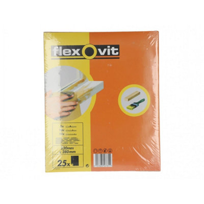 Flexovit Glpaper Sanding Sheets 230 X 280mm Multi Colour (230 X 280mm) from B&Q