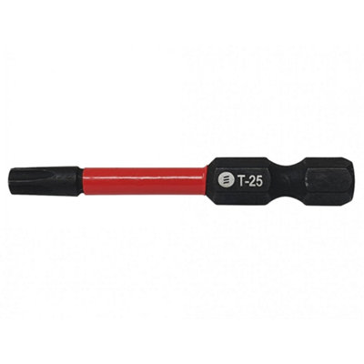 Forgefix Forgefast Impact BitsTorx Compatible Black Phosphate (Tx25 X 50mm) from B&Q