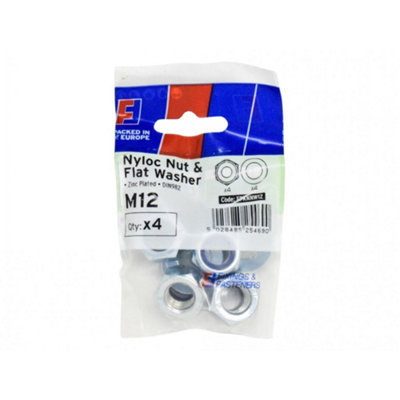 Forgefix Nyloc Nut & WasherForgepack Multi Colour (M12) from B&Q