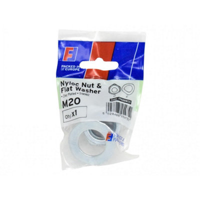 Forgefix Nyloc Nut & WasherForgepack Multi Colour (M20) from B&Q