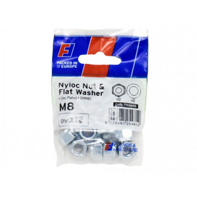 Forgefix Nyloc Nut & WasherForgepack Multi Colour (M8) from B&Q