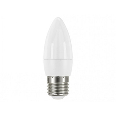 B&Q -  Led Es (E27) Opal Candle Non-Dimmable BulbDaylight 470 Lm 5.2W Multi Colour (One Size)