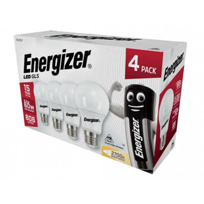 Energizer Led Opal Gls Non-Dimmable Bulb Multi Colour (Es (E27) 806 Lumen 9.2W Pack Of 4) from B&Q