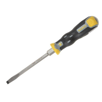 Bahco Tekno+ Through Shank Screwdriver Flared Slotted Tip 6.5mm X 125mm Multi Colour (6.5mm X 125mm) from B&Q