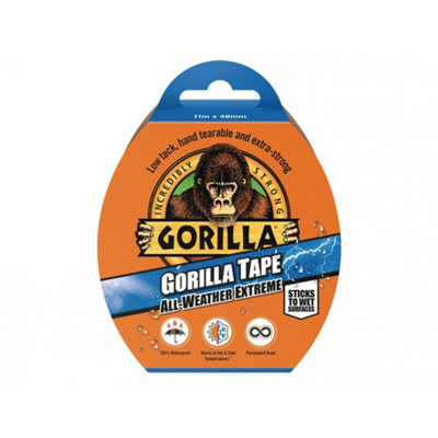 Gorilla Glue Gorilla Tape All-Weather Extreme 48mm X 11M Black Multi Colour (One Size) from B&Q