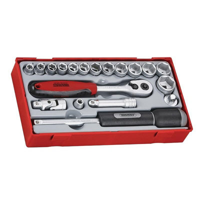 Teng Tt3819 Regular Metric Socket Set19 Piece3/8In Drive Multi Colour (One Size) from B&Q