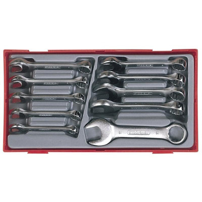 Teng Tt6010M Metric Midget Combination Spanner Set10 Piece Multi Colour (One Size) from B&Q