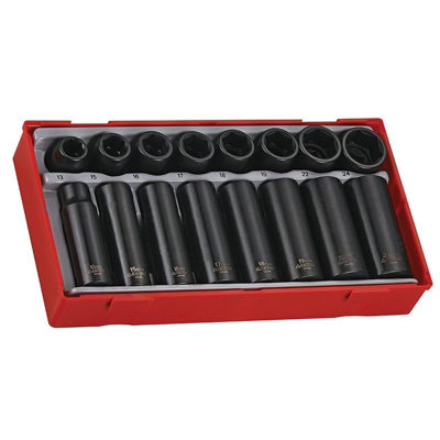 Teng Tt9116 Regular/deep Impact Socket Set16 Piece- 1/2In Drive Multi Colour (One Size) from B&Q
