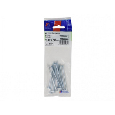 Forgefix Multi-Purpose Pozi Screw Csk St Zp Forgepack Multi Colour (5.0 X 70mm Forgepack 10) from B&Q
