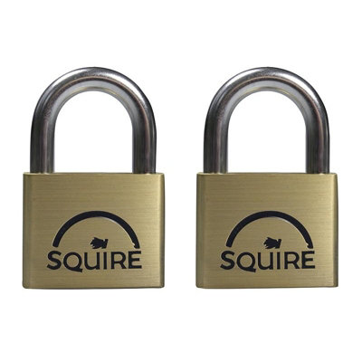 Squire Lion Br Padlock Multi Colour (50mm Twin Pack) from B&Q