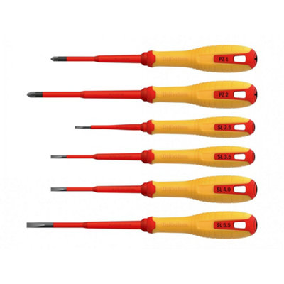 Hultafors Vde Pozidriv & Slotted Screwdriver Set6 Piece Multi Colour (One Size) from B&Q