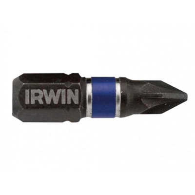 Irwin Impact Pro Performance Screwdriver BitsPozidriv Multi Colour (Pz3 25mm Pack Of 2) from B&Q