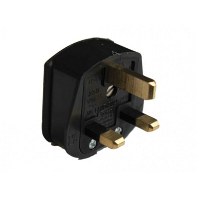 Dencon 3 Pin Rubber Plug 13A Multi Colour (Black) from B&Q
