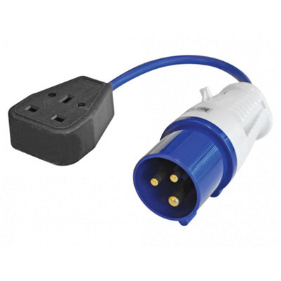  - Faithfull Power Plus Fly Lead 240V 3-Pin Plug To 240V 3-Pin Socket & 35Cm Lead Multi Colour (One Size)