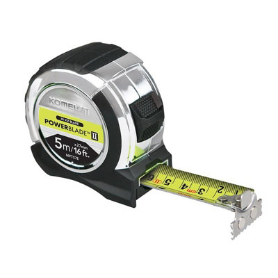 Komelon Powerblade Ii Pocket Tape Multi Colour (5M/16Ft (Width 27mm)) from B&Q