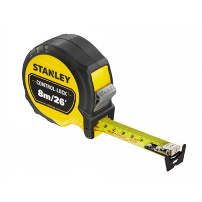  - Stanley Hand Tools Control-Lock Pocket Tape Multi Colour (8M/25Ft)