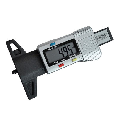 Faithfull Tyre Depth Gauge Digital Readout 0-25mm Multi Colour (One Size) from B&Q