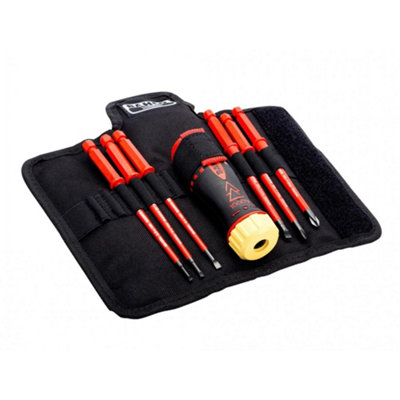 B&Q Bahco Insulated Ratcheting Screwdriver Set, 6 Piece Multi Colour (One Size)