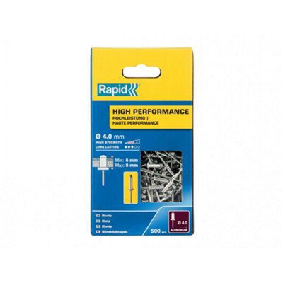 Rapid High Performance Rivets Multi Colour (4 X 12Mm)