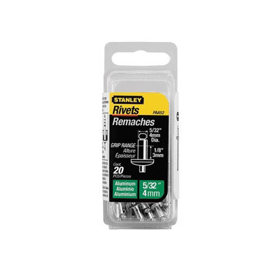 Stanley Hand Tools Aluminium Rivets Multi Colour (5mm Short) from B&Q