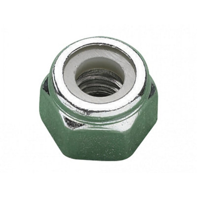 B&Q Metalmate Type P Nylon Insert Nuts, Zinc Plated Zinc Plated (M8)