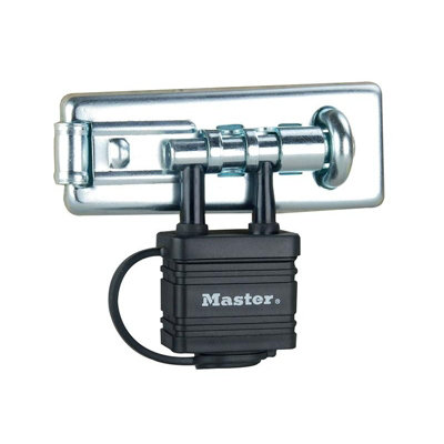 Master Lock Bolt Hasp With Integrated Lock 110mm Multi Colour (One Size) from B&Q