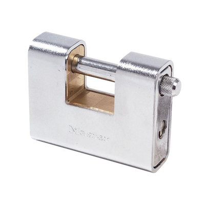 Master Lock Solid Armoured Shutter Padlock Multi Colour (90mm) from B&Q