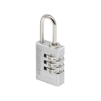B&Q -  Aluminium Combination Padlocks Multi Colour (20mm 3 Digit)