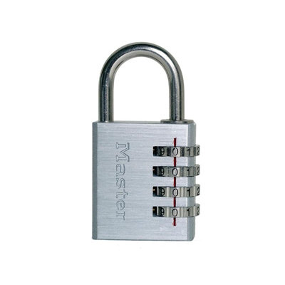 B&Q -  Aluminium Combination Padlocks Multi Colour (40mm 4 Digit)
