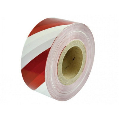 Faithfull Heavy-Duty Barrier Tape Red & White 70mm X 250M Multi Colour (One Size) from B&Q