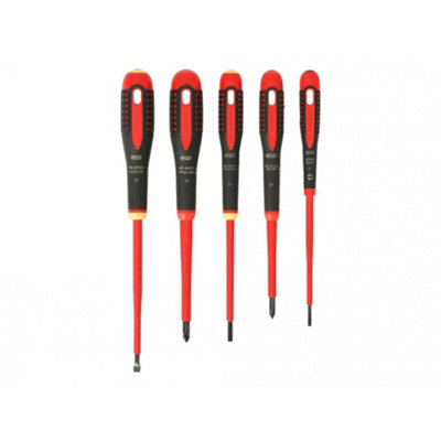 B&Q -  Be-9881S Ergo Vde Insulated Screwdriver Set5 Piece Multi Colour (One Size)