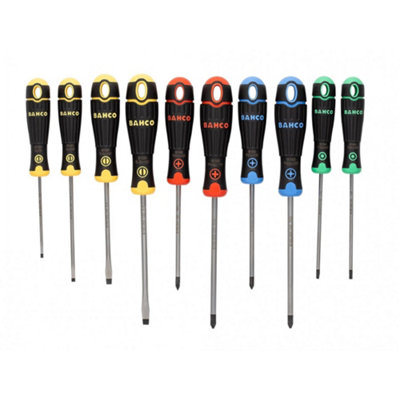 Bahco Bahcofit Coloured Handle Screwdriver Set10 Piece Multi Colour (One Size) from B&Q